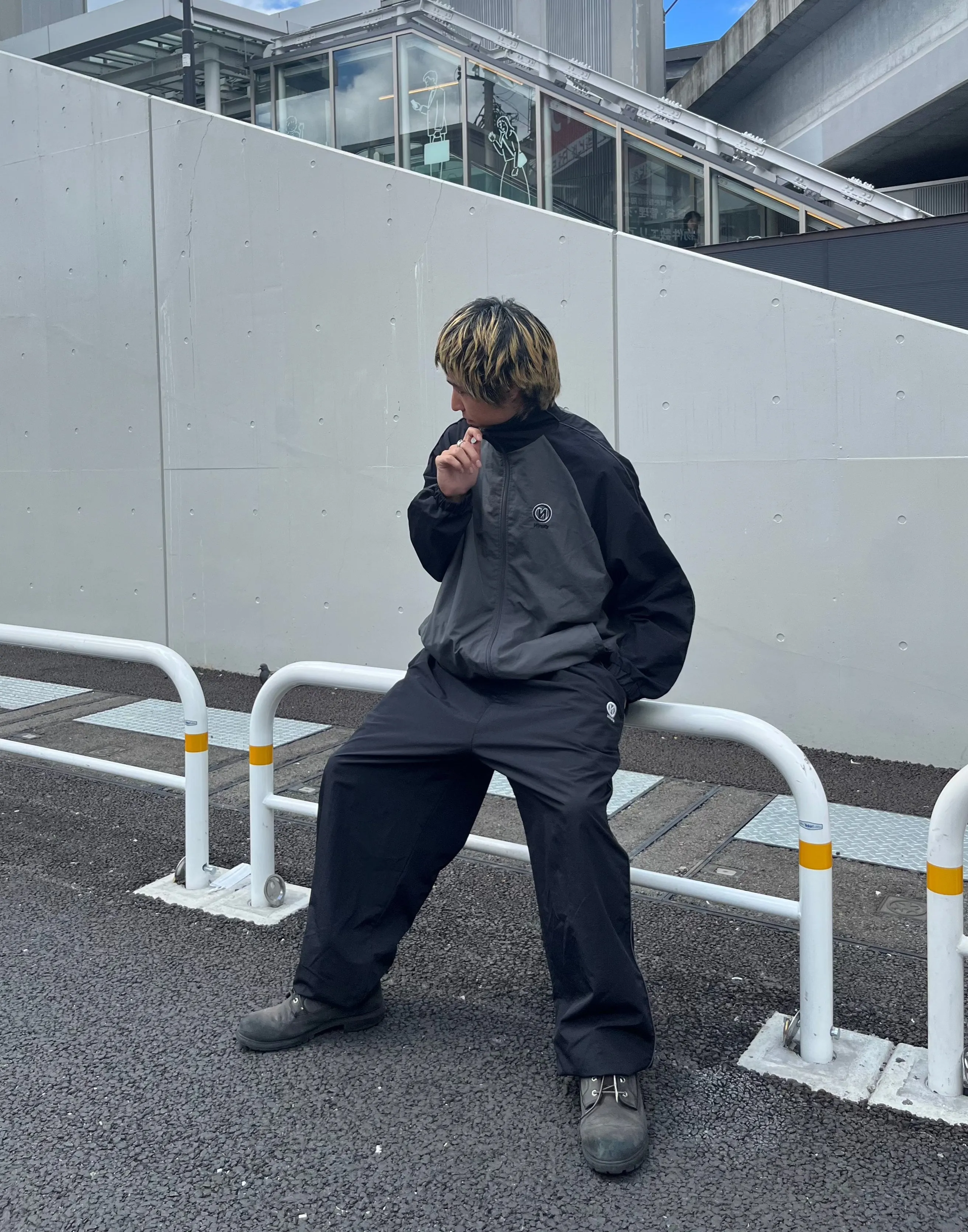 "N" Logo Tech Nylon Track Jacket