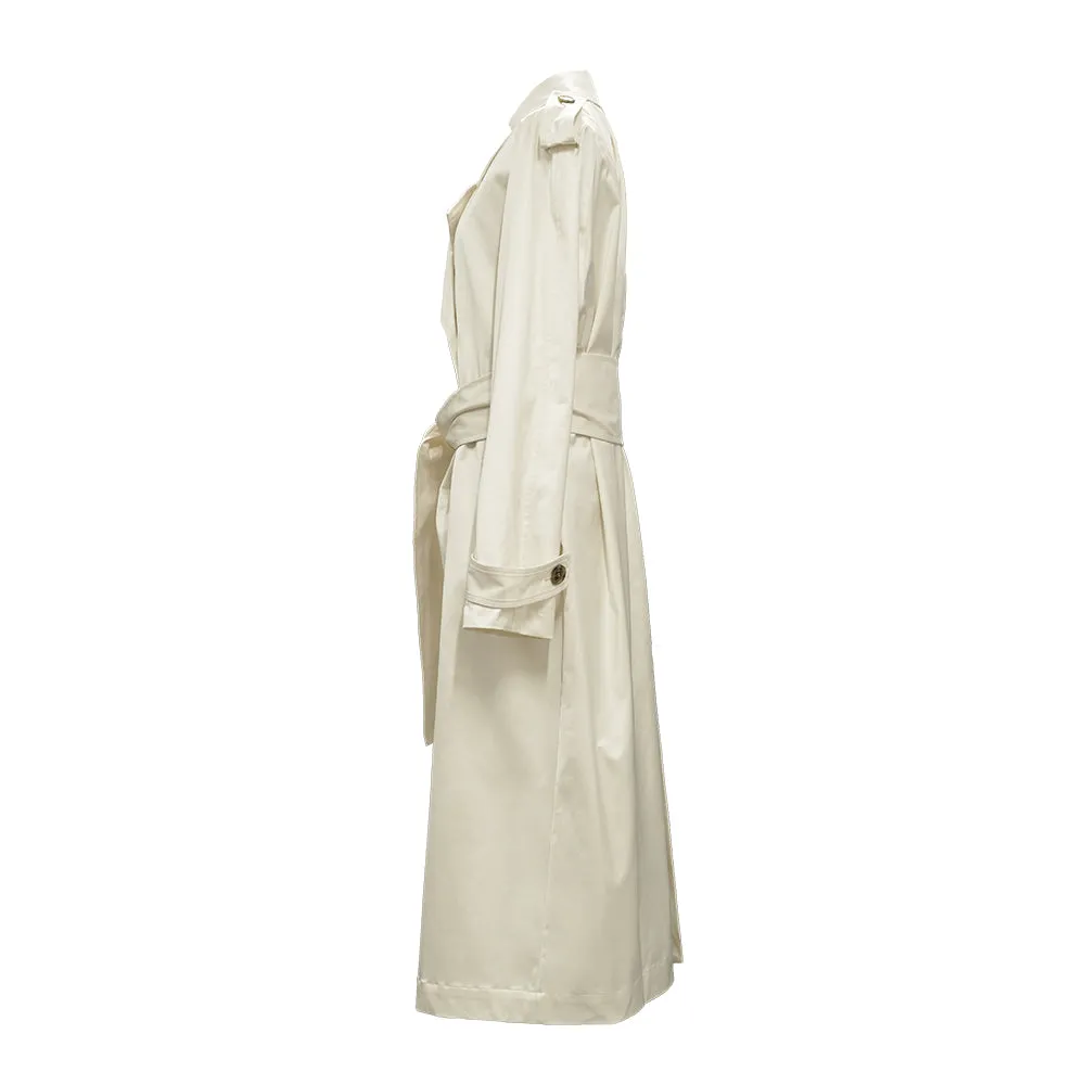Recycled faux leather trench coat
