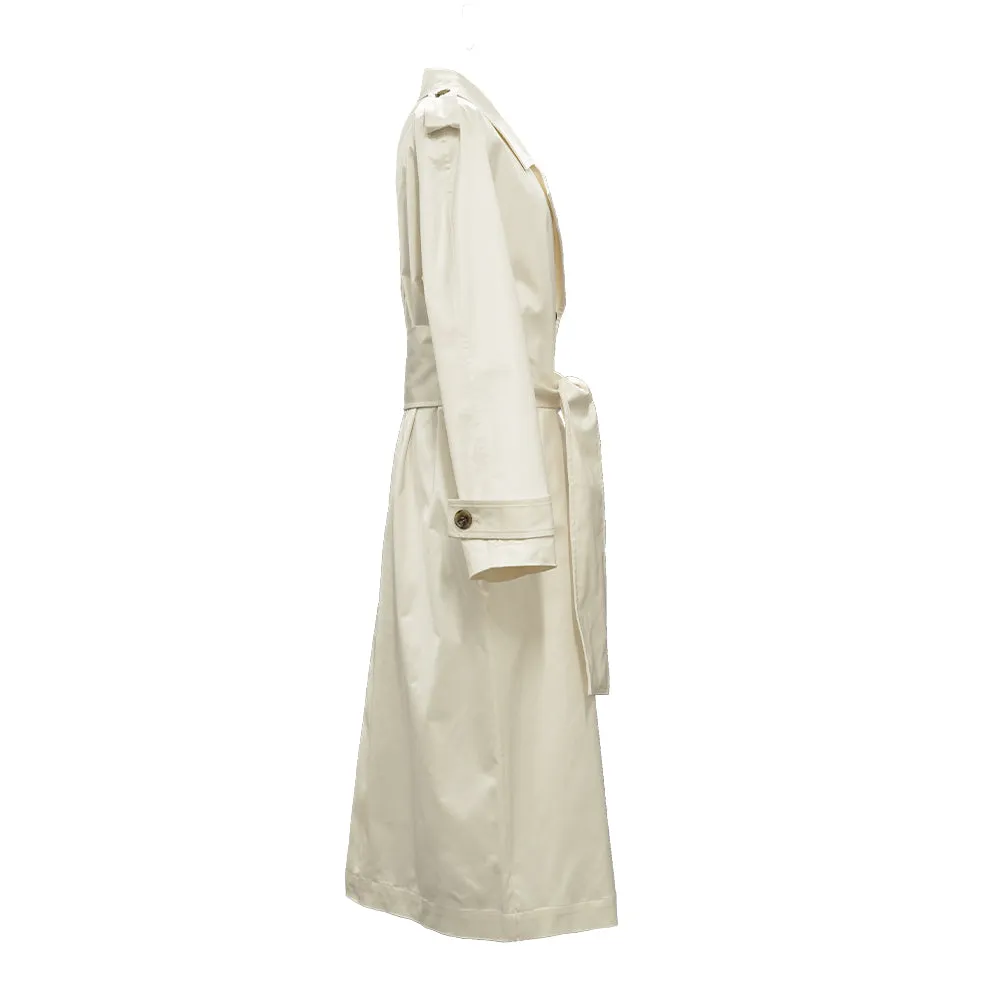 Recycled faux leather trench coat