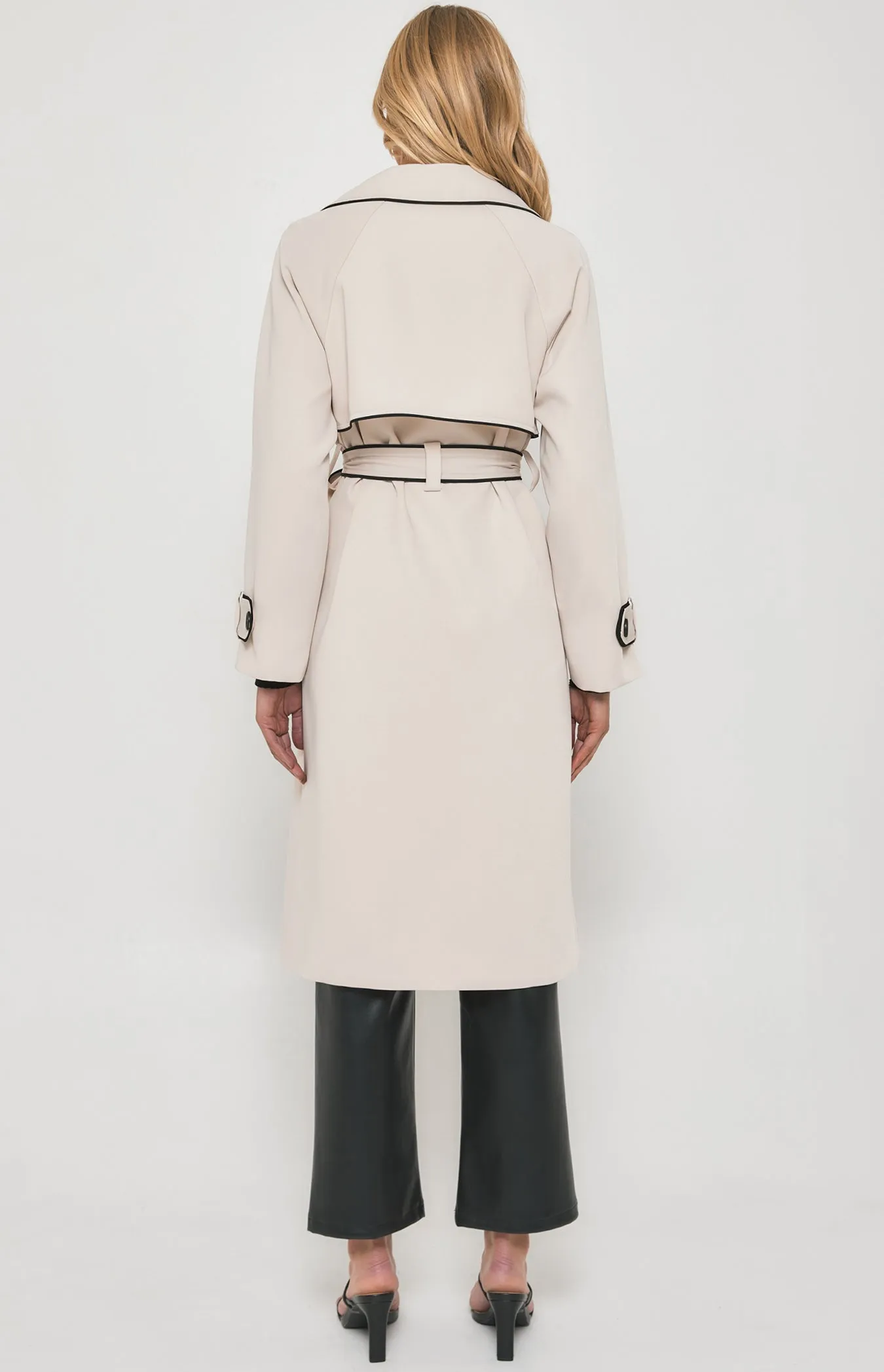Riviera Double Breasted Trench Coat - Beige