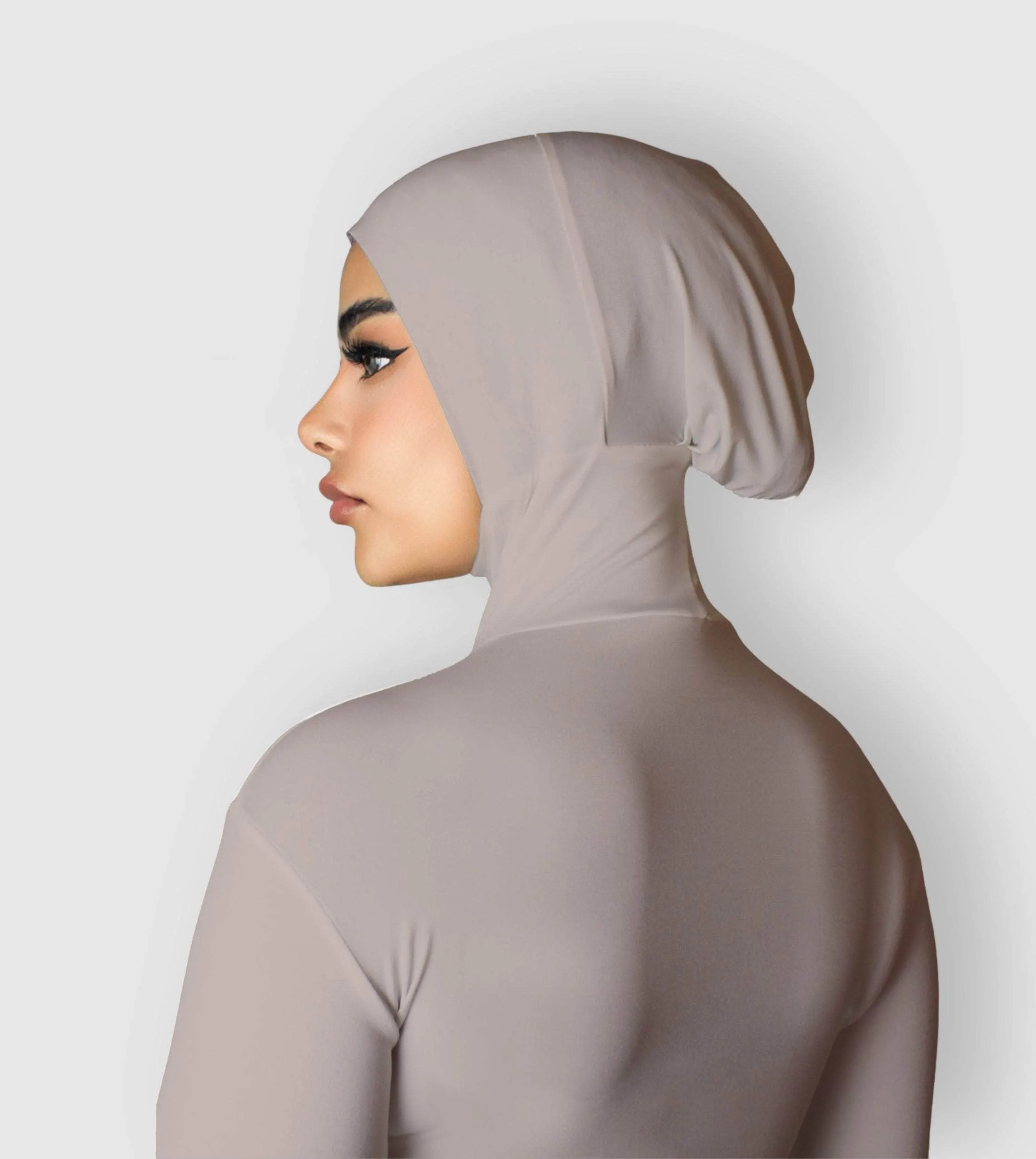 RUUQ Bodysuit Long Sleeve with Hijab Cap - Taupe
