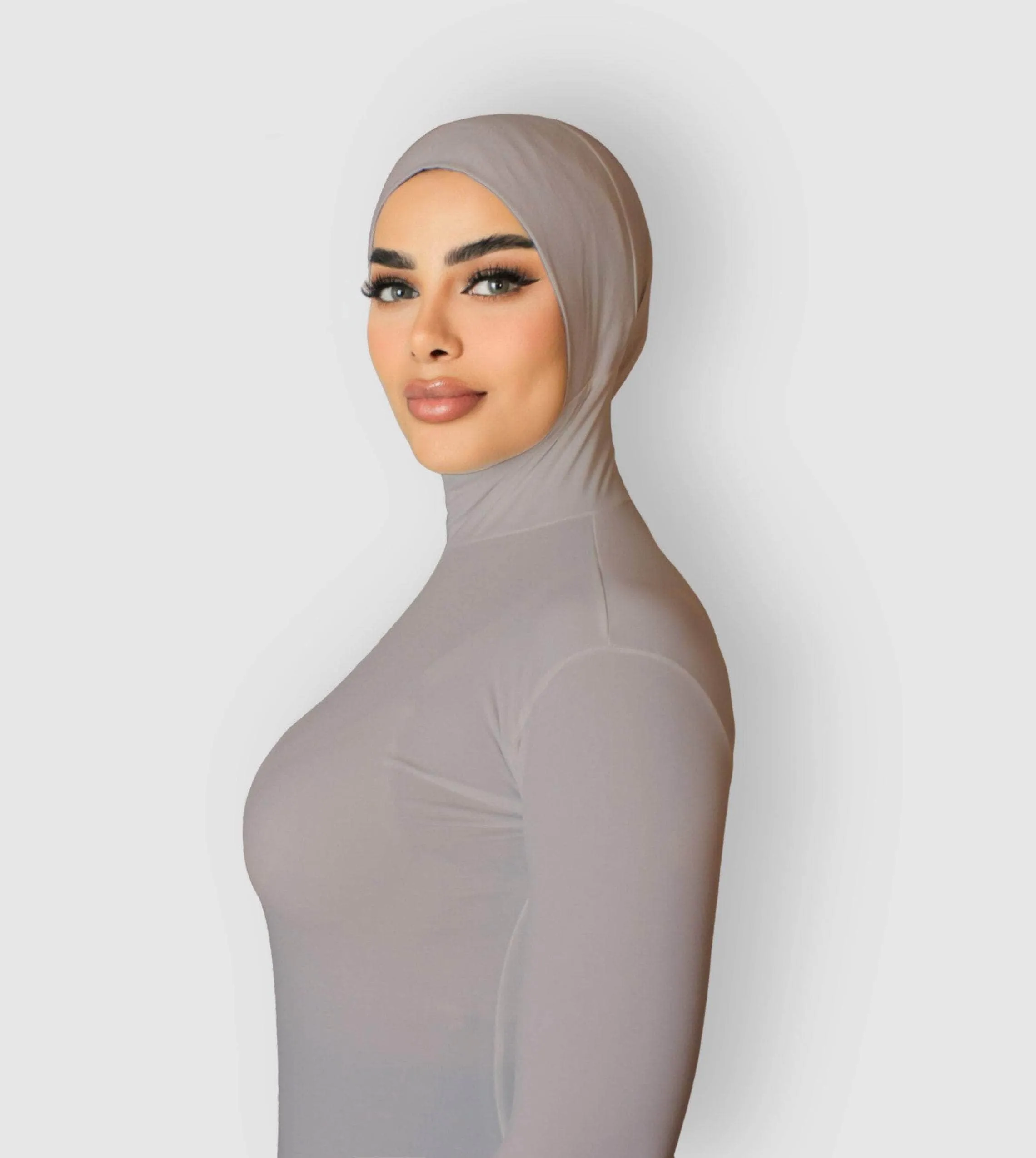 RUUQ Bodysuit Long Sleeve with Hijab Cap - Taupe