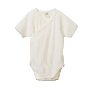 Short Sleeve Kimono Bodysuit | Pointelle