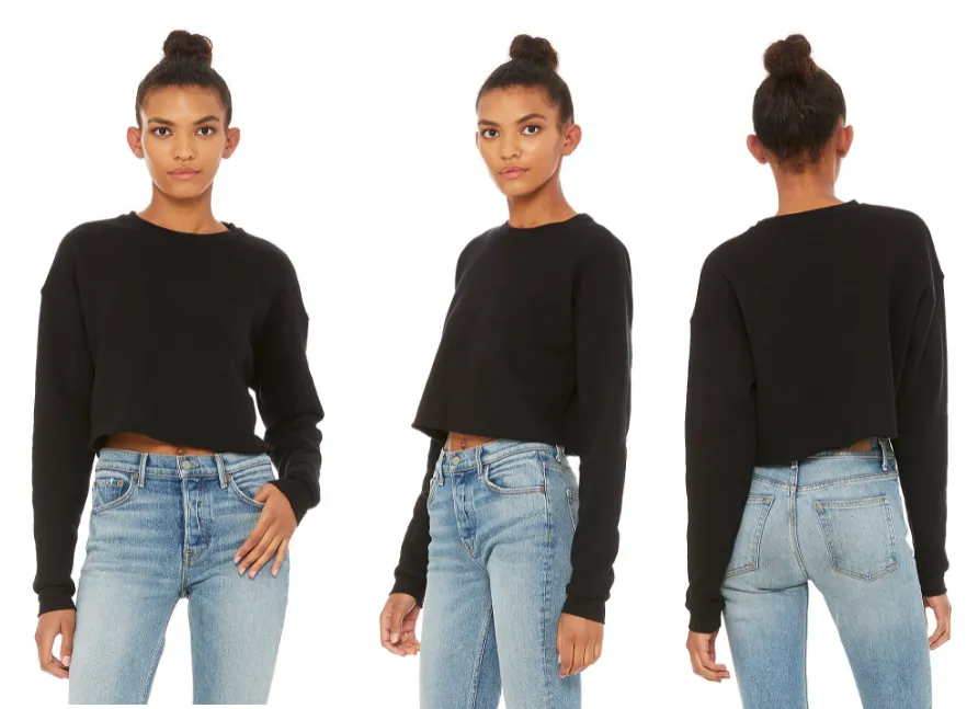 Skeleton Yoga Cropped Sweatshirt