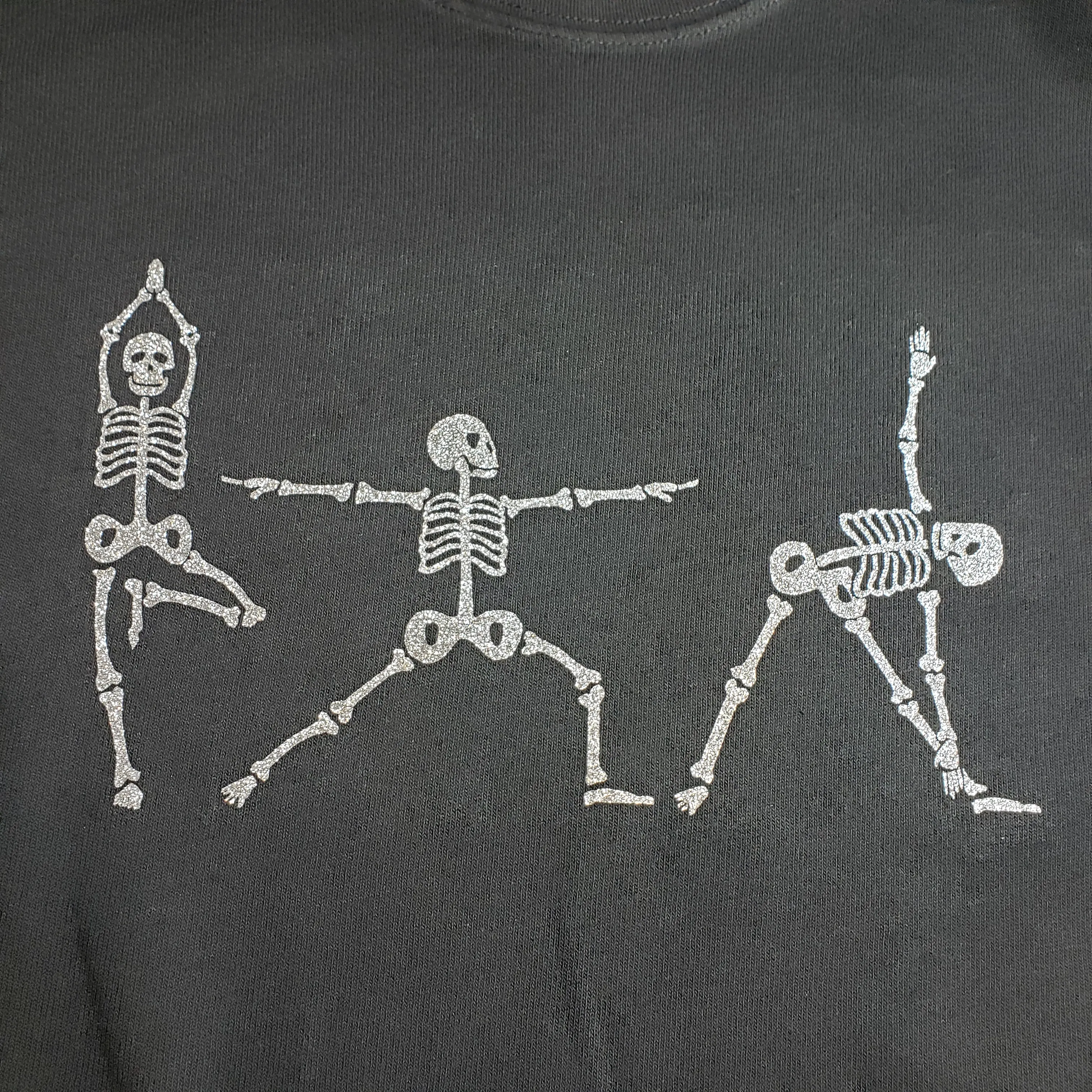 Skeleton Yoga Cropped Sweatshirt
