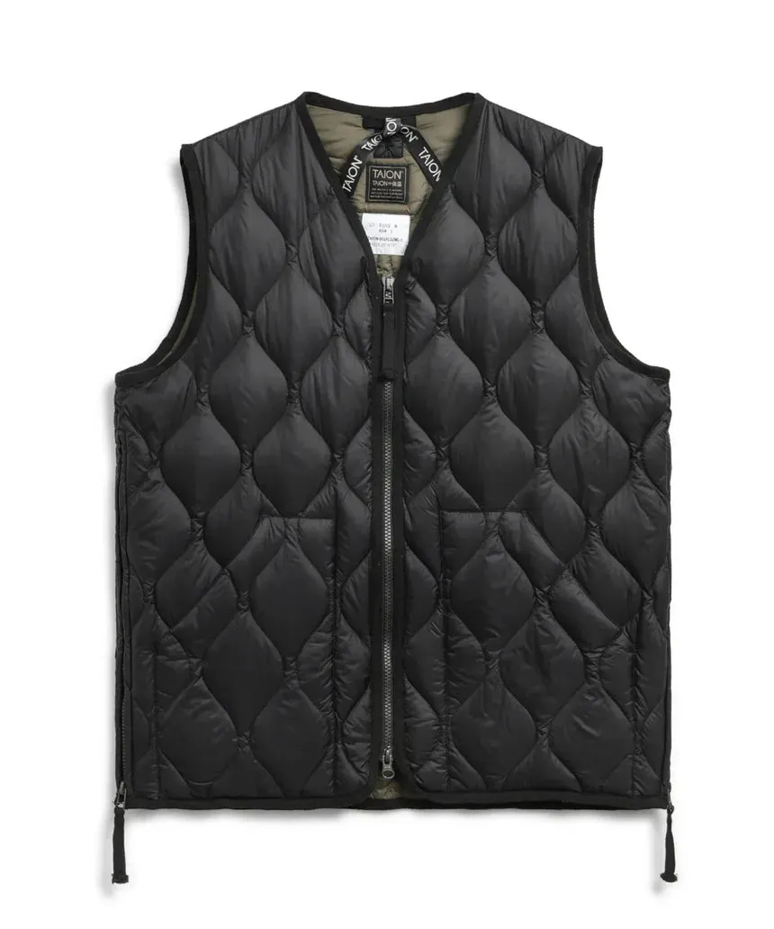 Taion - V Neck Zip Vest 001ALSZML - Black