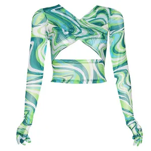 Teenage Crush Gloved Long Sleeve Top