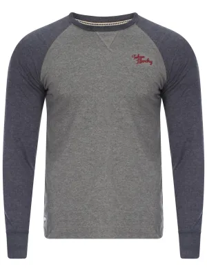 Tokyo Laundry Frosty Peak navy long sleeved t-shirt