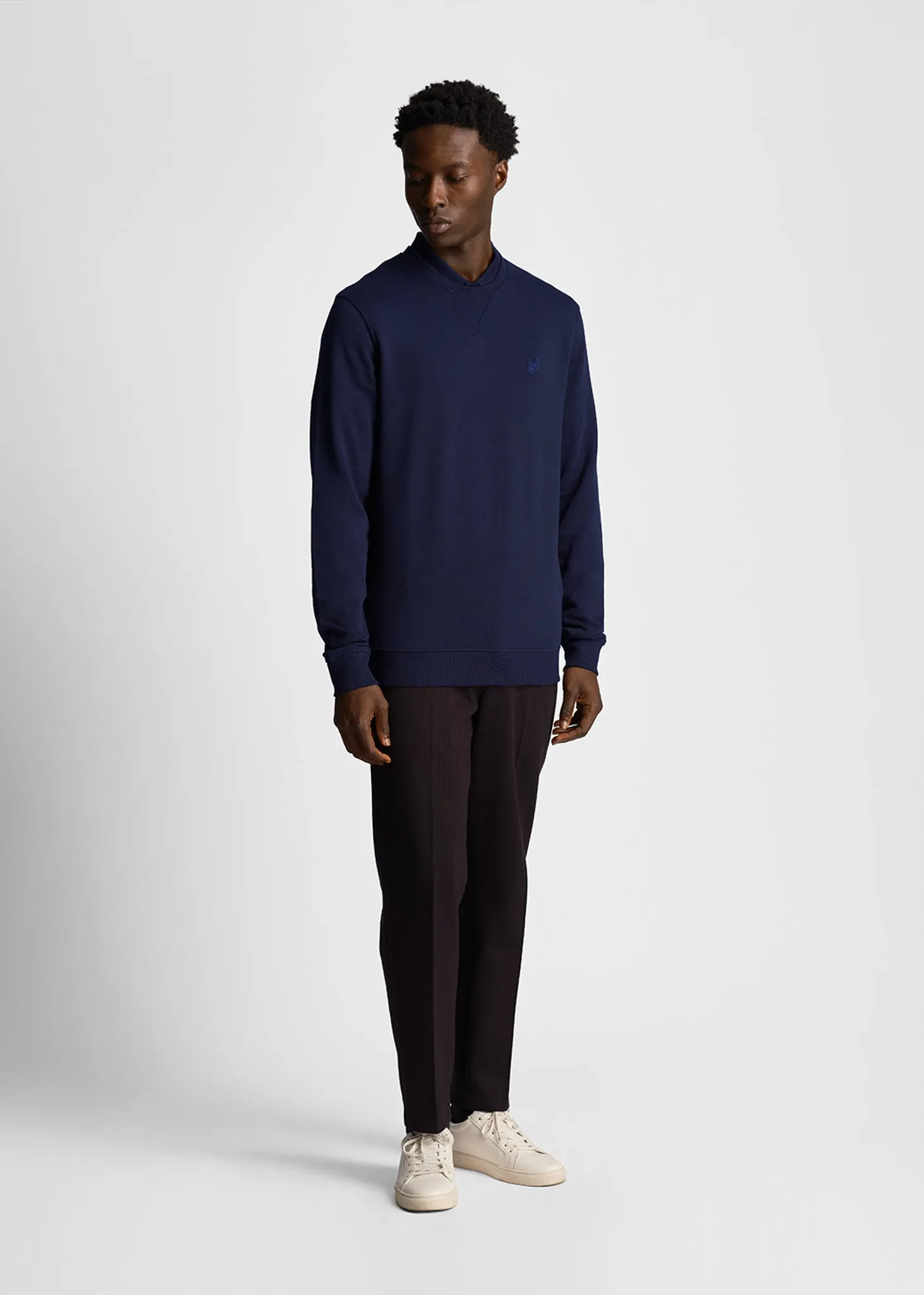 Tonal eagle crew neck sweatshirt - dark navy