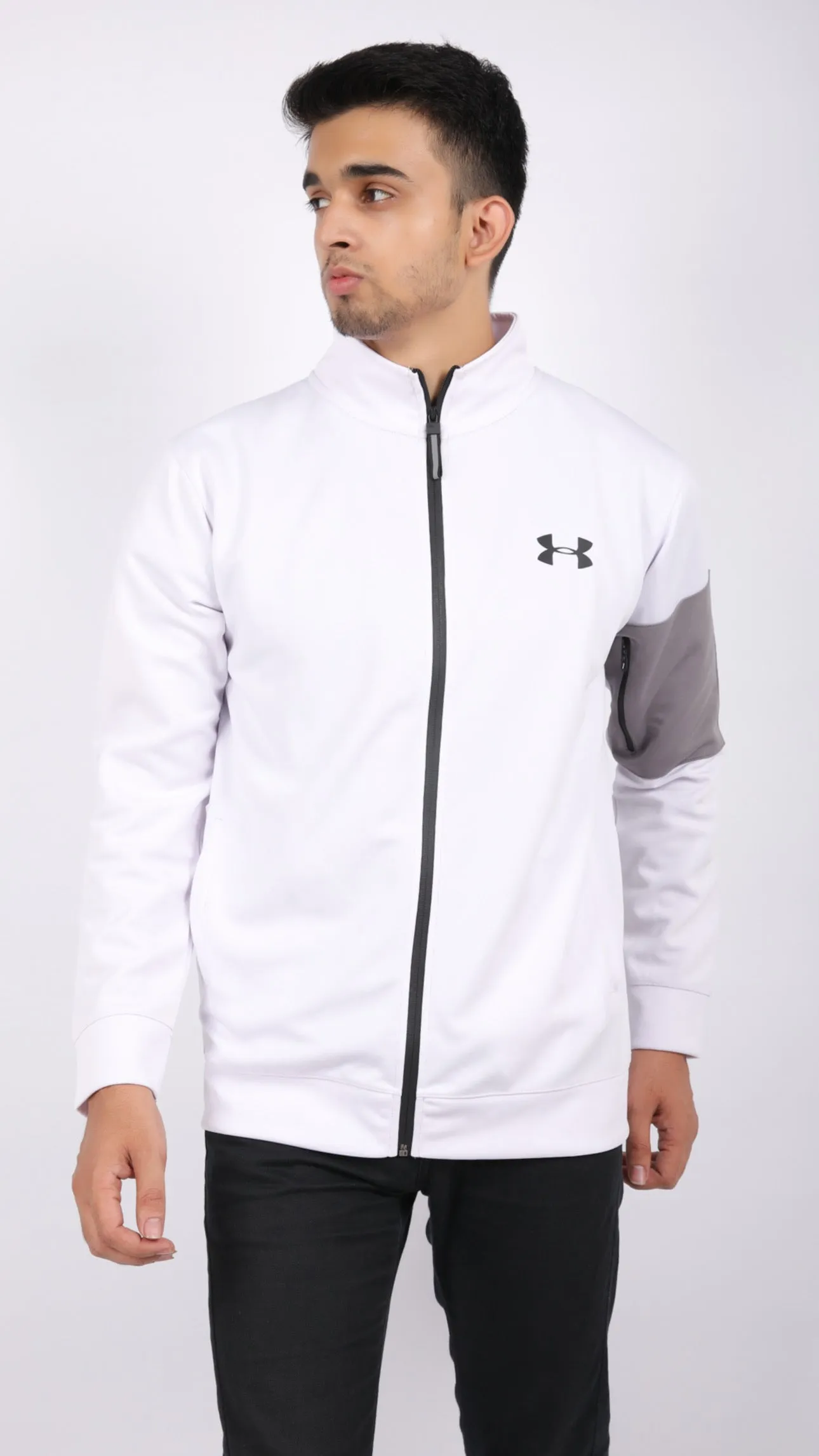 UA White Track Jacket - Imported