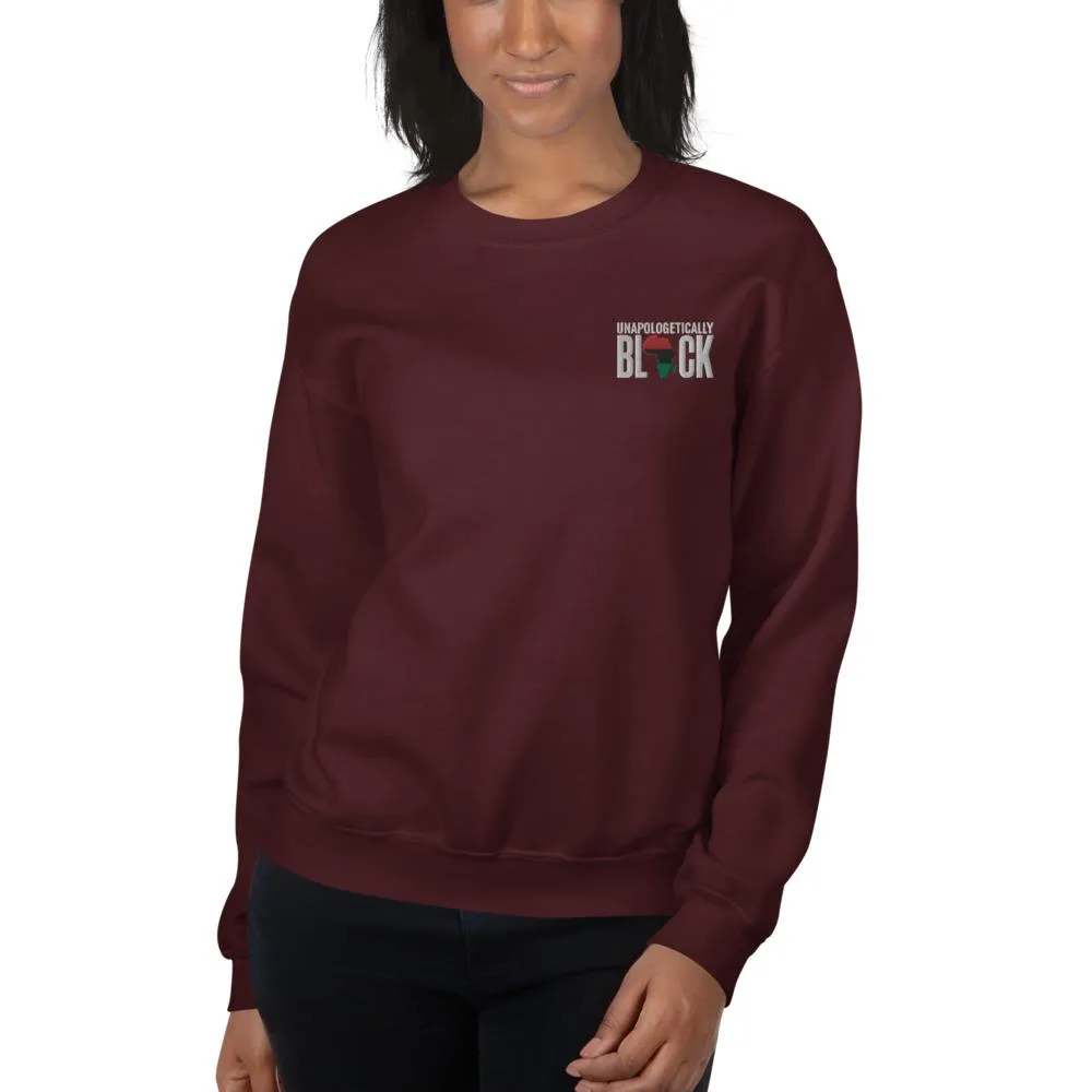 Unapologetically Black Pan African RBG Embroidered Unisex Sweatshirt