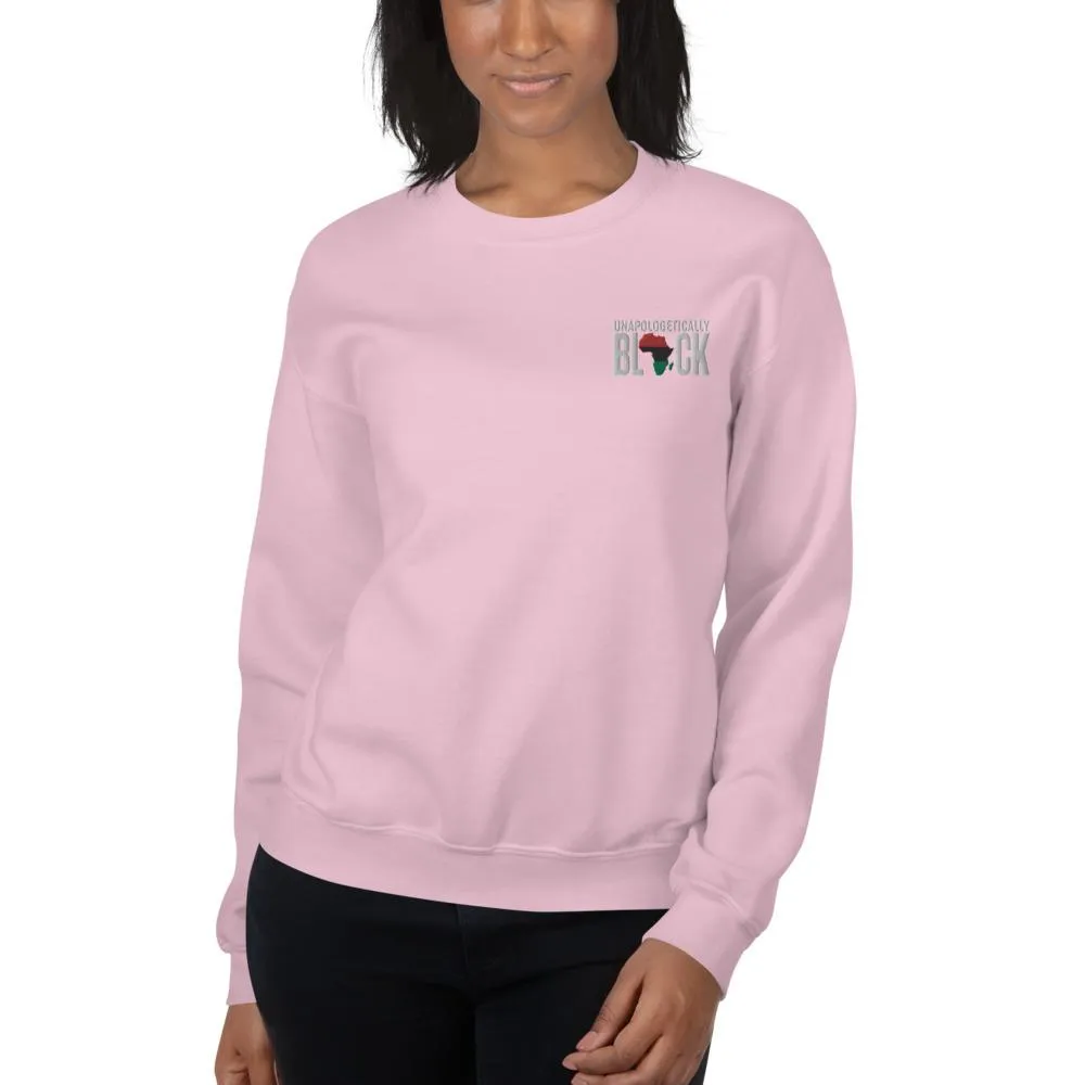 Unapologetically Black Pan African RBG Embroidered Unisex Sweatshirt