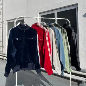 velor track jacket