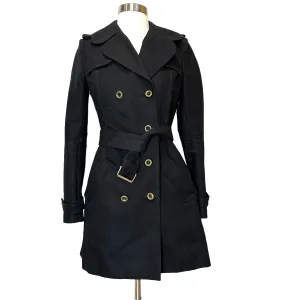 Vintage Black Trench Coat - XS