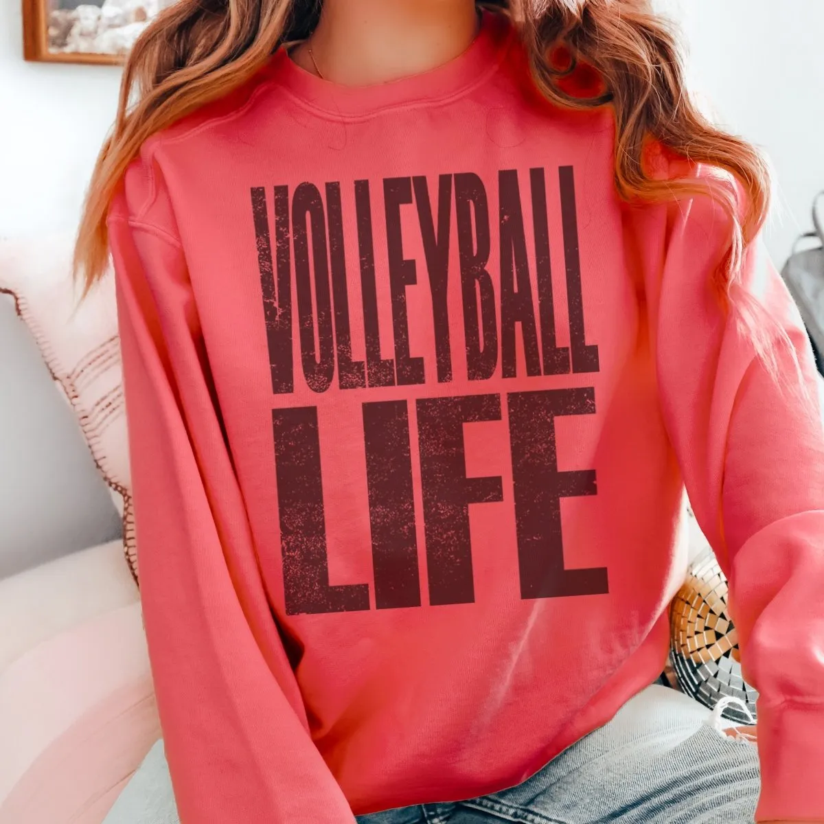 Volleyball Life Comfort Colors Crew